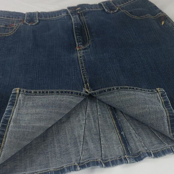 Budweiser 13 Blue Jean Denim Pencil Skirt - Picture 6 of 11